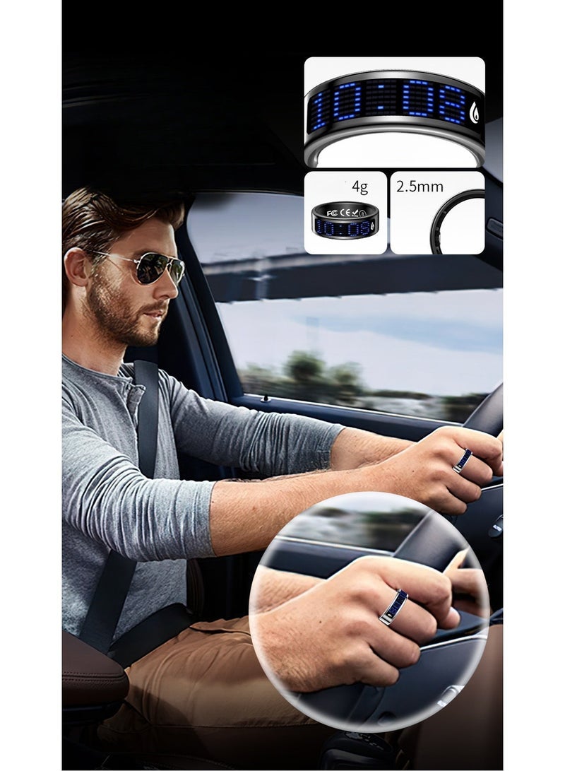 Smart Prayer Counting Ring | Prayer Counter, Rosary Counter | Wearable, Waterproof Technology | Health Monitoring Ring | Available in Black, Gold, and Silver, supports caller ID, counter, timer, with display screen, heart rate measurement, blood oxygen measurement, sleep health monitoring, remote control photography, gesture TikTok scrolling, e-book page turning, multiple sports modes, menstrual cycle management, remote care smart ring; Waterproof rating IP68. Size 8, 9, 10, 11 - Image 5